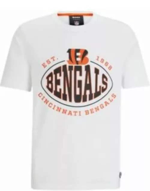 BOSS x NFL stretch-cotton T-shirt with collaborative branding- Bengals Men's T-Shirt