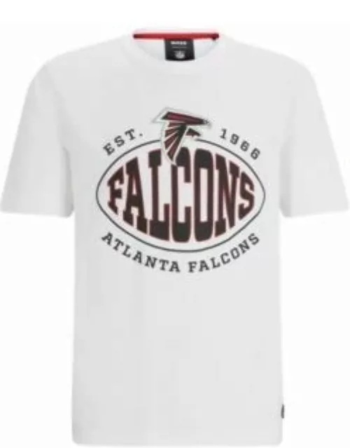 BOSS x NFL stretch-cotton T-shirt with collaborative branding- Falcons Men's T-Shirt