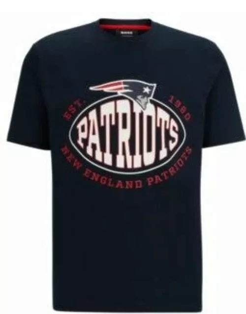 BOSS x NFL stretch-cotton T-shirt with collaborative branding- Patriots Men's T-Shirt