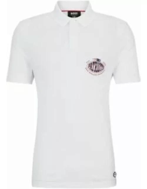 BOSS x NFL cotton-piqu polo shirt with collaborative branding- Patriots Men's Polo Shirt