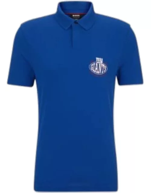 BOSS x NFL cotton-piqu polo shirt with collaborative branding- Giants Men's Polo Shirt