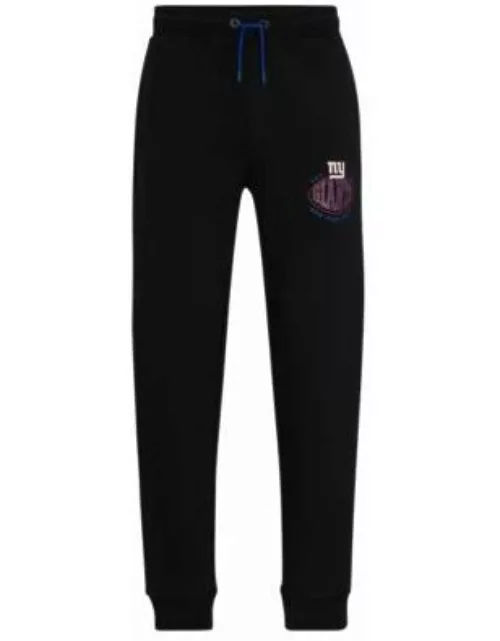 BOSS x NFL cotton-blend tracksuit bottoms with collaborative branding- Giants Men's Jogging Pant