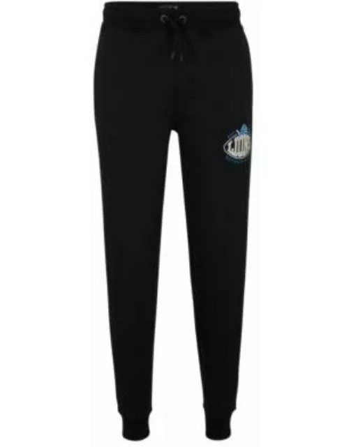 BOSS x NFL cotton-blend tracksuit bottoms with collaborative branding- Lions Men's Jogging Pant