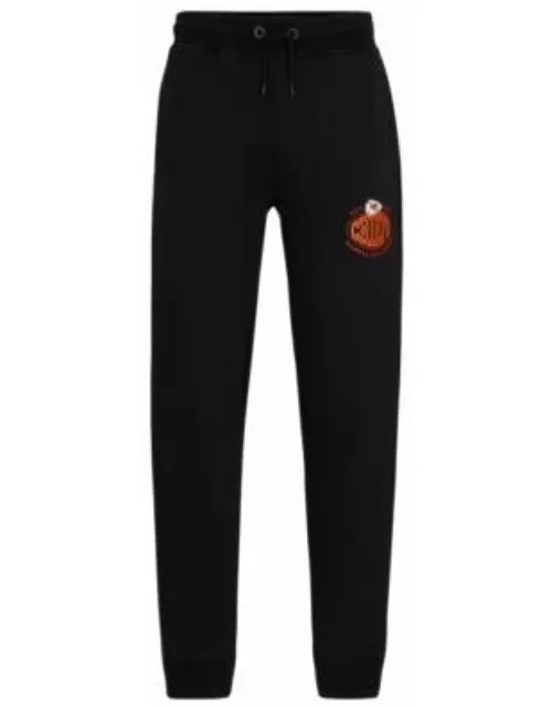BOSS x NFL cotton-blend tracksuit bottoms with collaborative branding- Chiefs Men's Jogging Pant