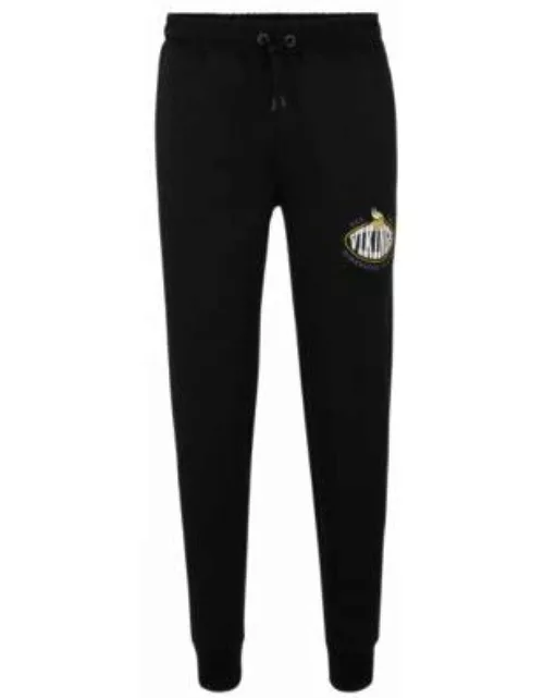 BOSS x NFL cotton-blend tracksuit bottoms with collaborative branding- Vikings Men's Jogging Pant