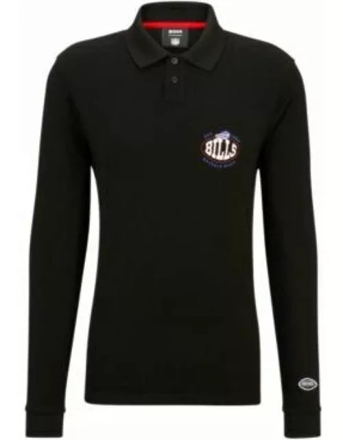 BOSS x NFL long-sleeved polo shirt with collaborative branding- Bills Men's Polo Shirt