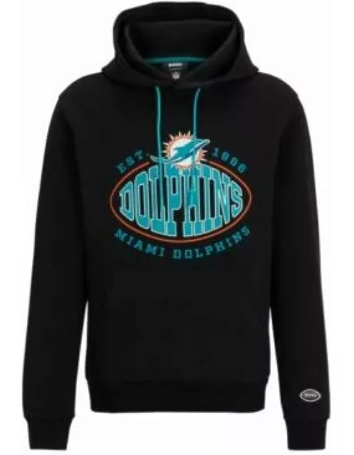 BOSS x NFL cotton-blend hoodie with collaborative branding- Dolphins Men's Tracksuit