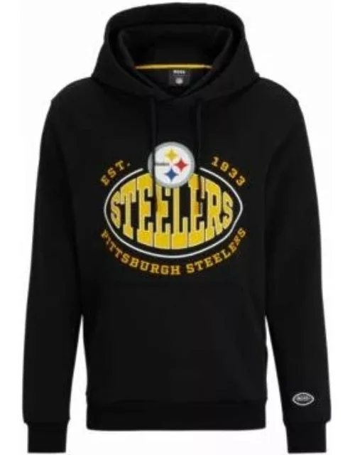 BOSS x NFL cotton-blend hoodie with collaborative branding- Steelers Men's Tracksuit
