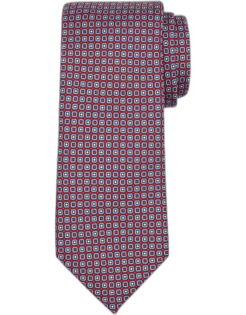 Men's Printed Micro-Boxes Silk Tie