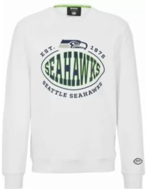 BOSS x NFL cotton-blend sweatshirt with collaborative branding- Seahawks Men's Tracksuit