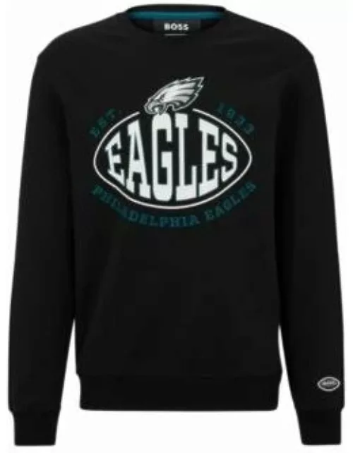 BOSS x NFL cotton-blend sweatshirt with collaborative branding- Eagles Men's Tracksuit
