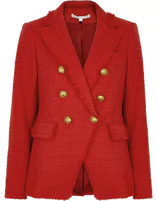Veronica Beard Miller Dickey Bouclé Tweed Blazer - RED