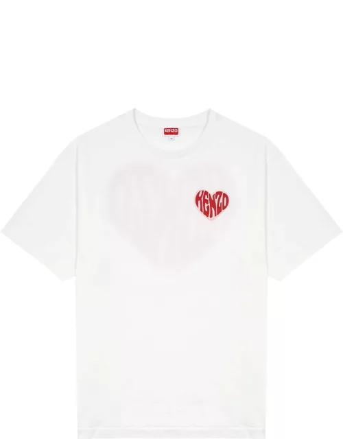Kenzo Logo-print Cotton T-shirt - Off White