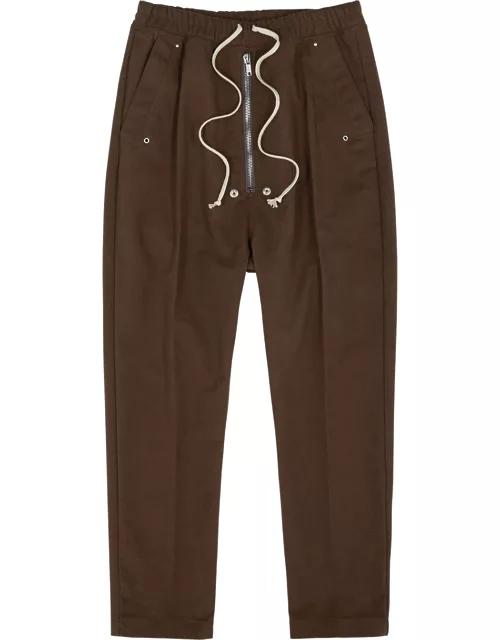 Rick Owens Bella Brushed Cotton Trousers - Brown