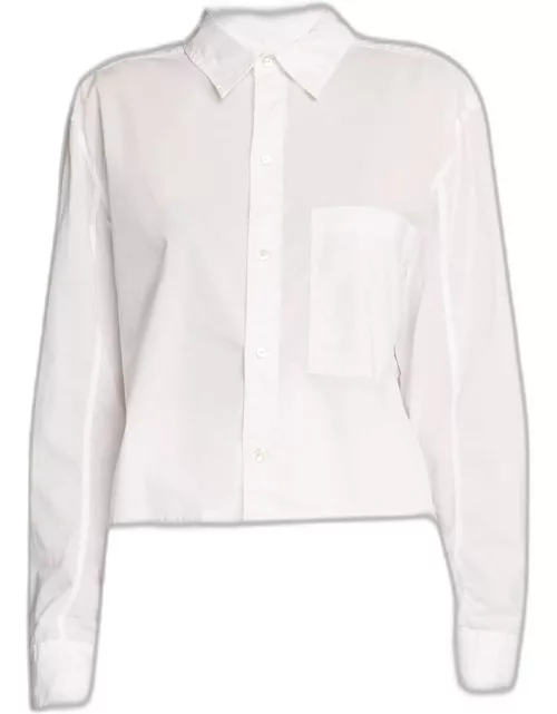 Ruth Cropped Button-Front Shirt