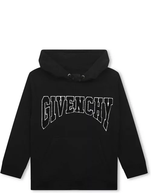Givenchy Black Hoodie With Embroidered Logo