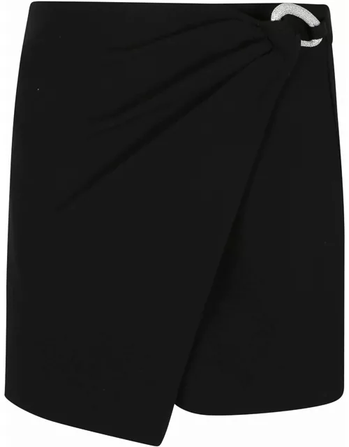 Jonathan Simkhai Ebony Wrap Mini Skirt