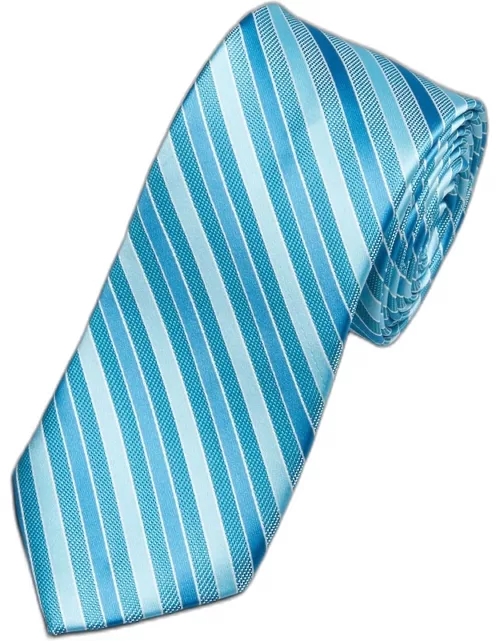 JoS. A. Bank Men's Stripe Tie, Teal, One