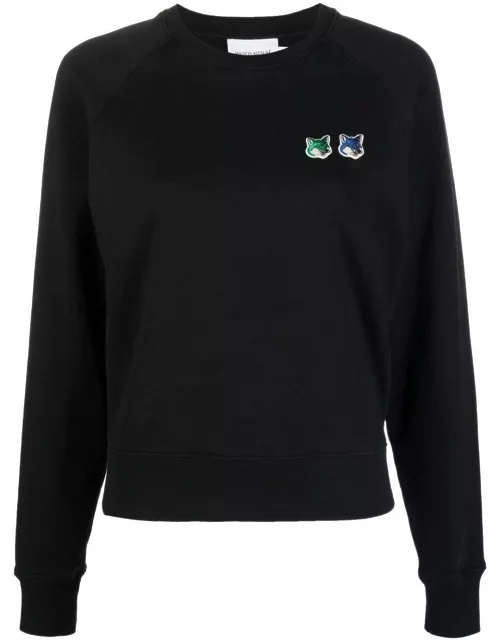 Maison Kitsuné logo-patch cotton sweatshirt