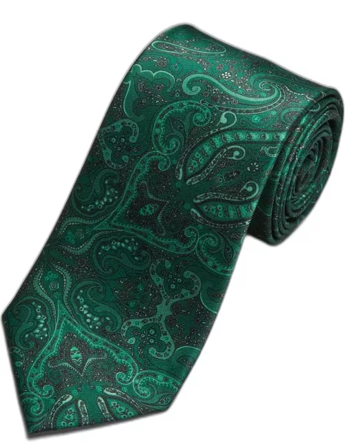 JoS. A. Bank Men's Reserve Collection Paisley Tie, Green, One