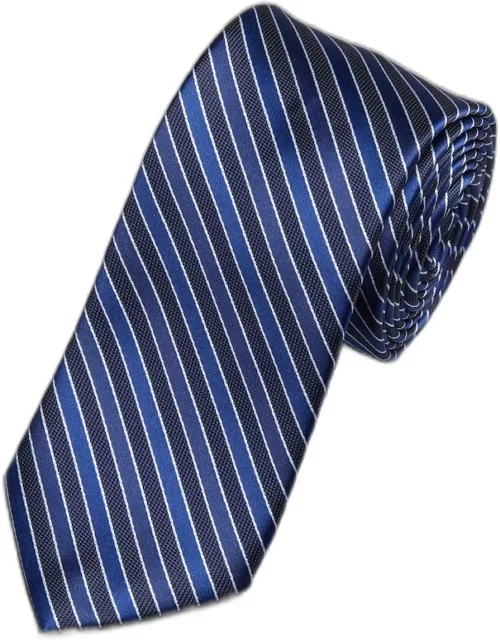JoS. A. Bank Men's Stripe Tie, Navy, One