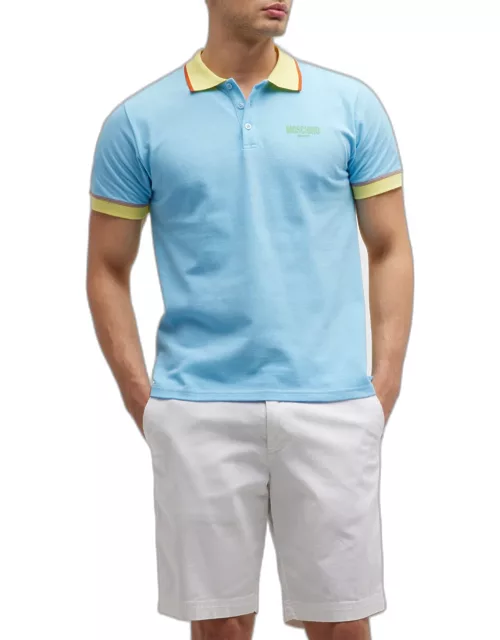 Men's Tipped Colorblock Polo Shirt