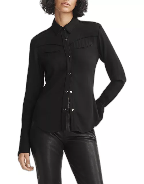 Cleo Snap-Front Work Shirt