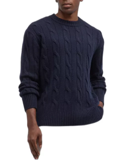 Men's Cashmere Cable-Knit Sweater