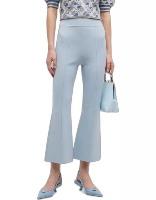 Kennedy Compact Jacquard Crop Flared Pant