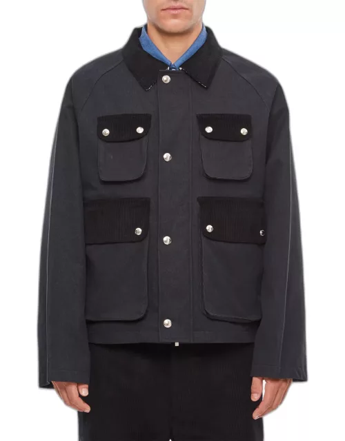 Thom Browne Cropped Relaxed Field Jacket Top Applied Pocket