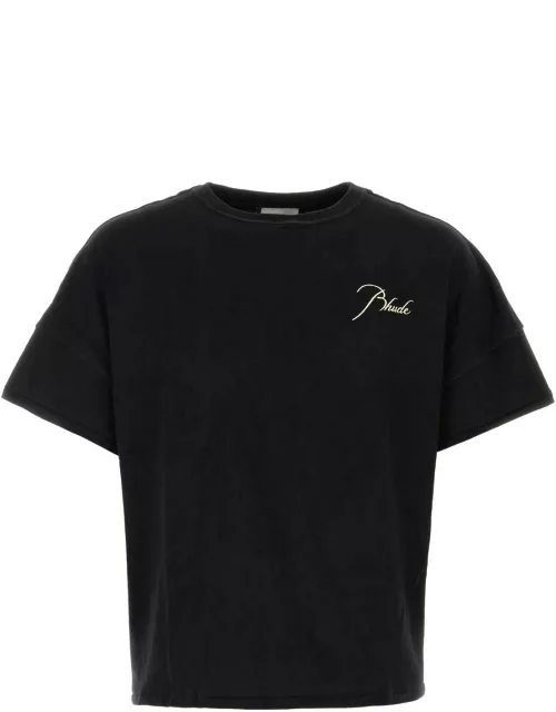 Rhude Black Cotton T-shirt