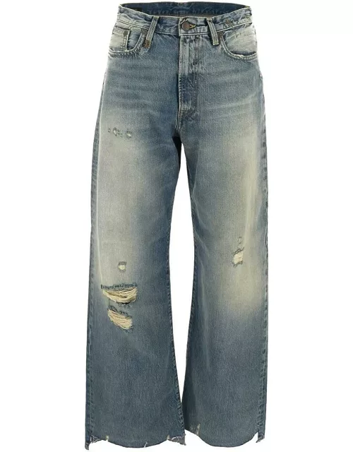 R13 Darcy Loose Jean With Rip