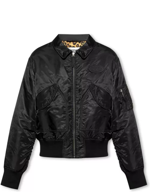 Moschino Jacket With Rubber Logo Patch
