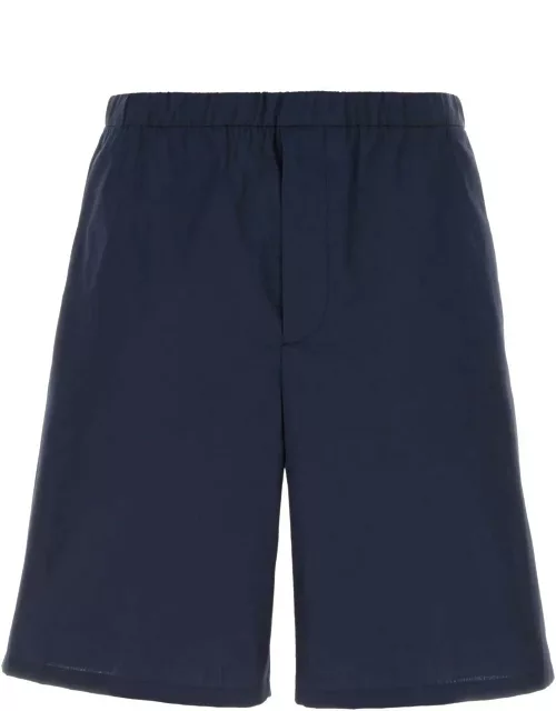 Prada Navy Blue Cotton Bermuda Short