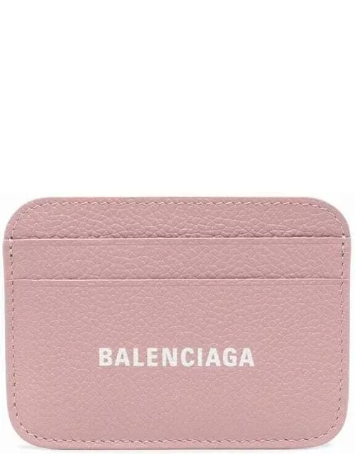 Balenciaga Cash logo-print pebbled-texture cardholder