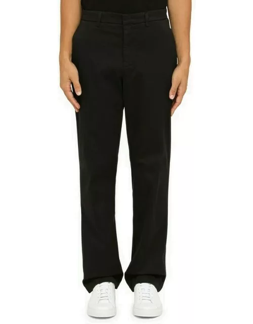 Stretch cotton black trouser