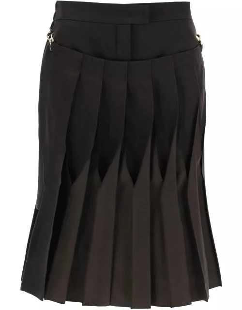 FENDI duchesse skirt with pleated pane