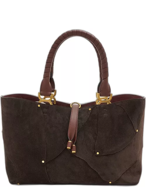 Marcie Small Tote Bag in Patchwork Stud Suede