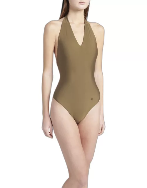 Triangle Flake Summer Shell One-Piece Swimsuit