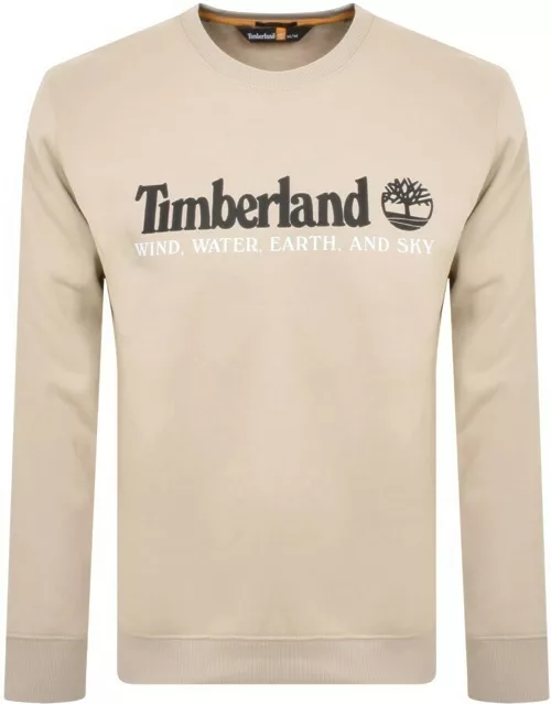 Timberland Logo Crew Neck Sweatshirt Beige