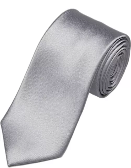 JoS. A. Bank Men's Reserve Collection Satin Weave Solid Tie, Charcoal, One
