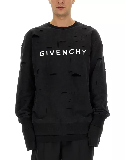 givenchy ripped effect sweatshirt