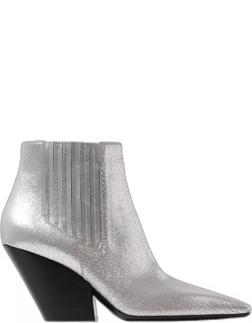 Flat Ankle Boots CASADEI Woman colour Silver