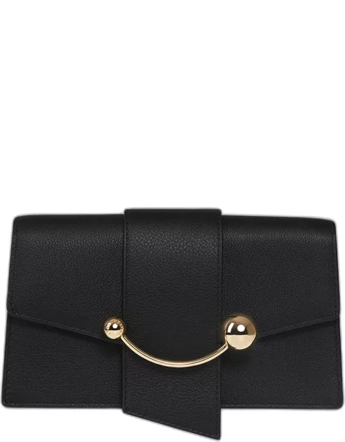 Crescent Flap Leather Chain Shoulder Bag