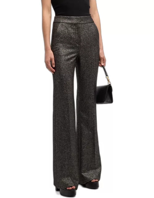 Lebone Sparkly Wide-Leg Tailored Pant