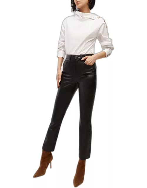 Debbie High Rise Faux-Leather Skinny Pant