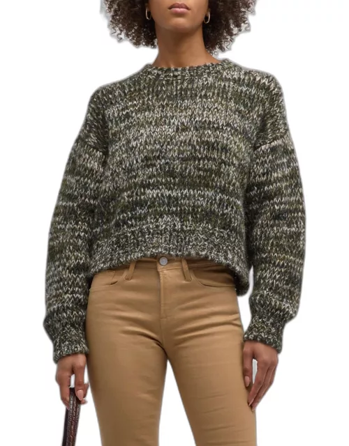 Abstract Jacquard Crewneck Sweater