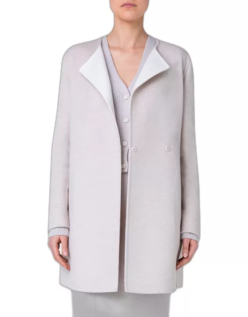 Madrisa Bicolor Reversible Wool-Cashmere Double-Breasted Coat