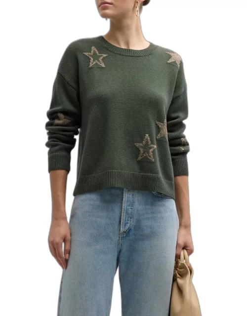 Perci Intarsia-Knit Star Sweater