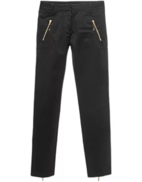 Roberto Cavalli Black Denim Zip Detail Jeans S Waist 28"